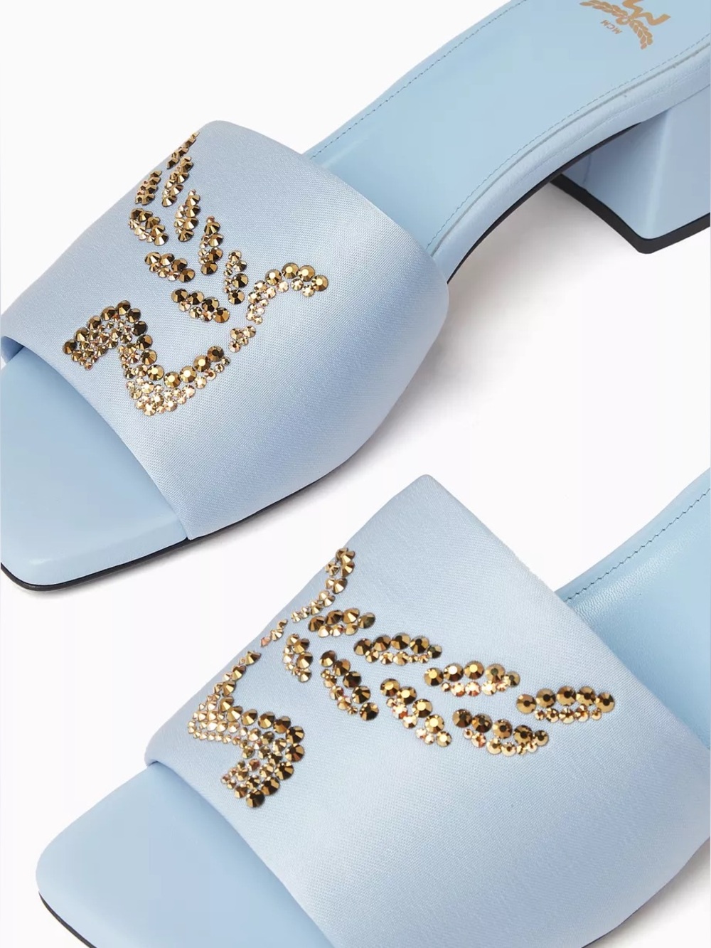 MCM Women's Logo Crystal-embellished Sandals